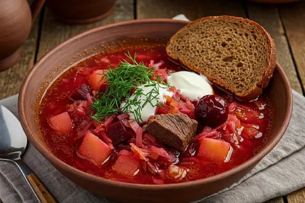 Вінницький борщ з копченою вишнею