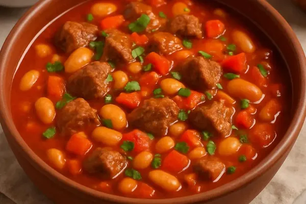 Гуляш з квасолею по-домашньому