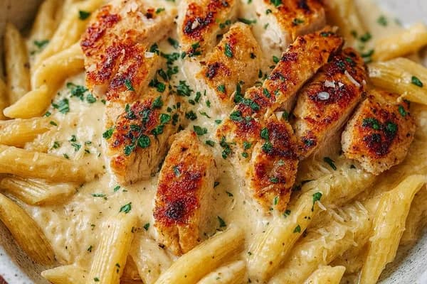 Куряче пенне в пармезані